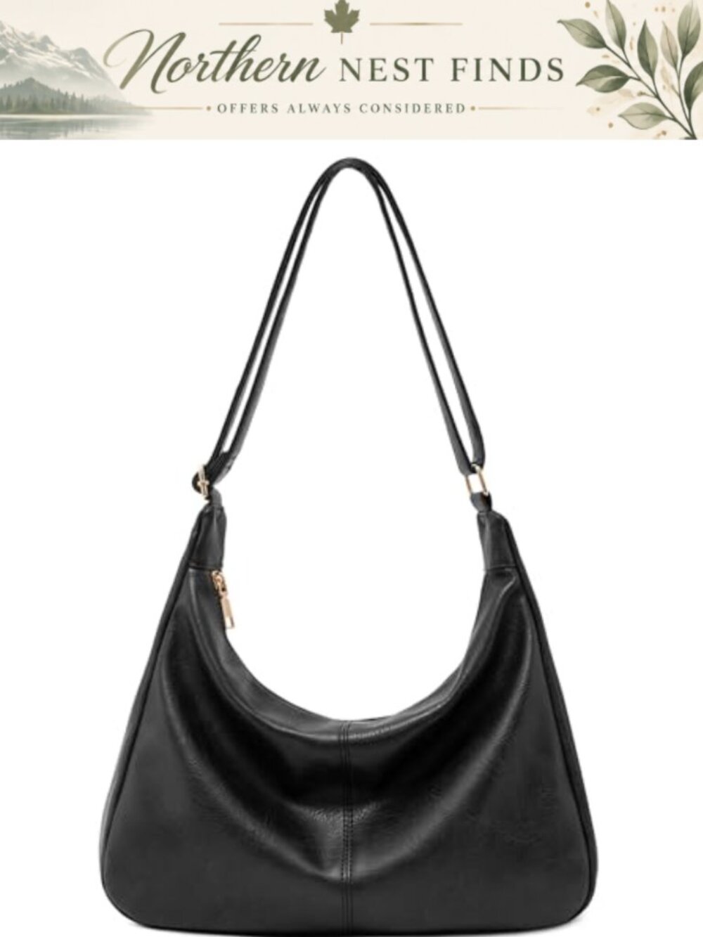Retro Vegan Leather Hobo Shoulder Crossbody Tote Bag for Women